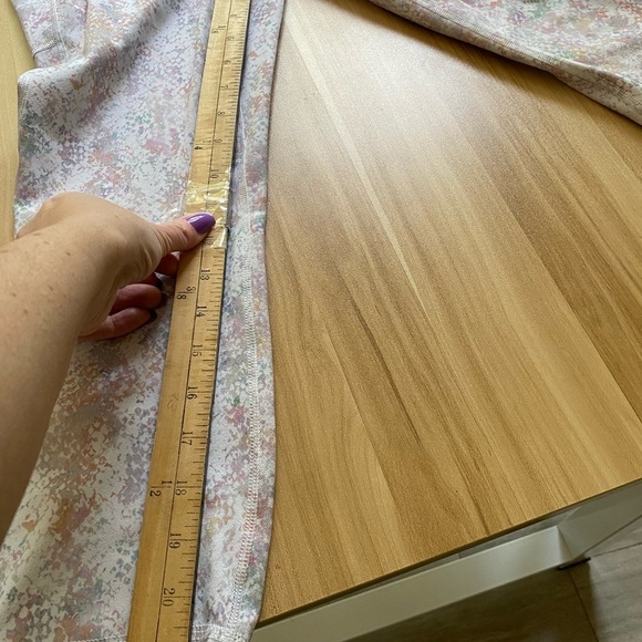 Reebok RBX Active Wear Leggings Watercolor Floral White - Pockets Women's Large - Picture 5 of 5